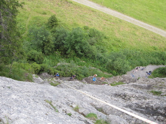 Climbing  in Barme, Champery 1st August Photo