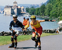 Roller skating from Corsier to Chancy - back by TPG
