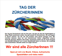 Integration day (Tag der ZurcherInnen) 8 June