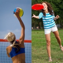 Beach-volley and Frisbee Picture