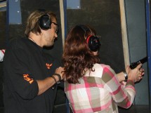 Target shooting at an indoor range (beginners class) Picture