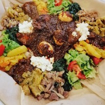 Ethiopian meal between 
