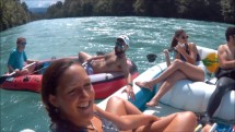 Aar river Bern day ride on inflatable boat Picture