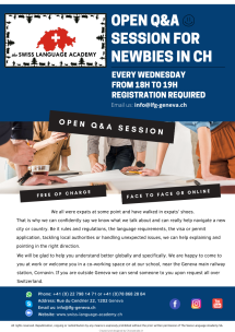 Open free Q&A session for new expats in GE, VD and CH Picture