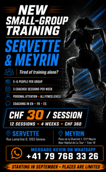 Small-group fitness training in Servette & Meyrin