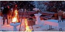 Outdoor Fondue on the Gurten (Hill in Bern). Picture