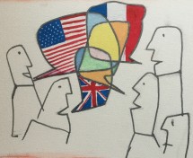 The English-French exchange of language Picture