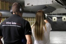 Target shooting at an indoor range (beginners class) Picture